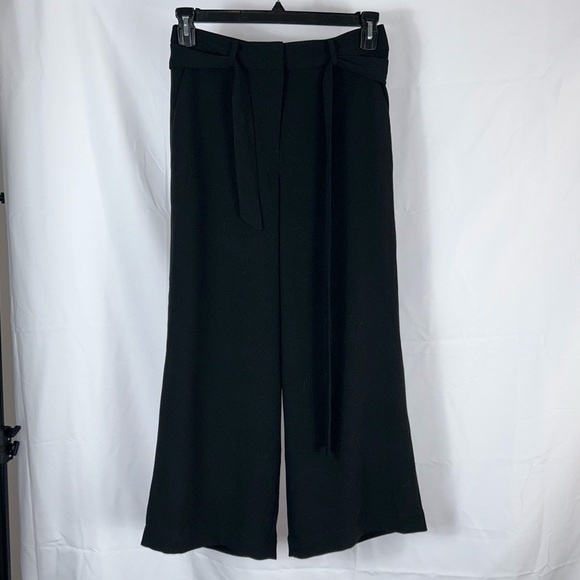 Loft Outlet Trousers Wide Leg Waist Tie Belted High Waisted Solid Casual Pants - Picture 14 of 15